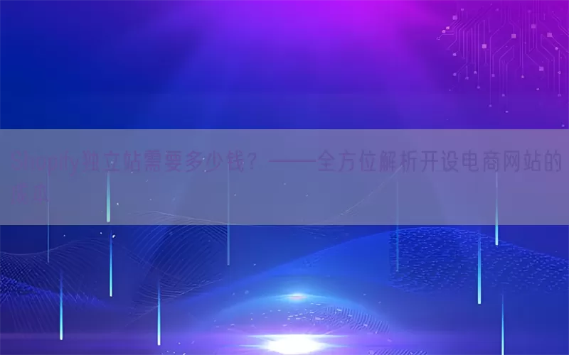 Shopify独立站需要多少钱？——全方位解析开设电商网站的成本