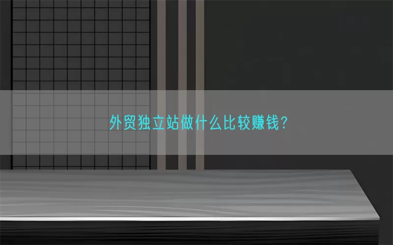 外贸独立站做什么比较赚钱？