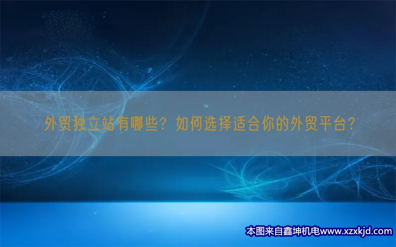 外贸独立站有哪些？如何选择适合你的外贸平台？(pic1)
