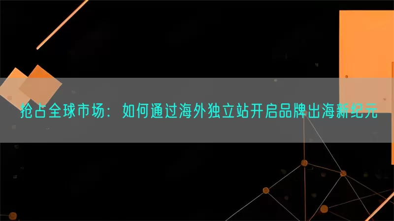 抢占全球市场：如何通过海外独立站开启品牌出海新纪元