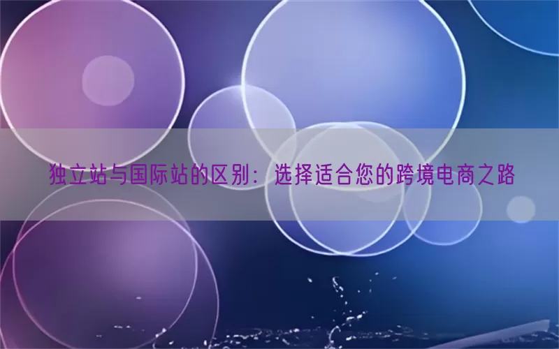 独立站与国际站的区别：选择适合您的跨境电商之路