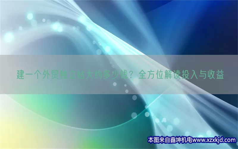 建一个外贸独立站大约多少钱？全方位解读投入与收益(pic1)