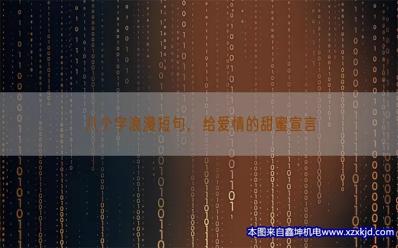 八个字浪漫短句，给爱情的甜蜜宣言(pic1)