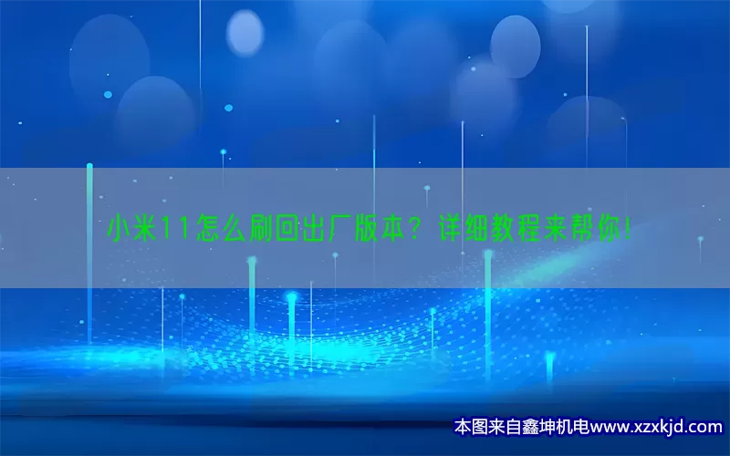 小米11怎么刷回出厂版本？详细教程来帮你！(pic1)