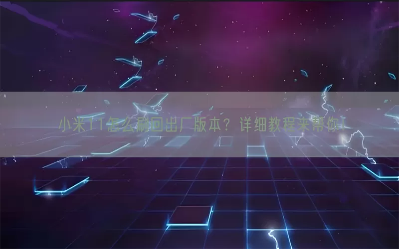 小米11怎么刷回出厂版本？详细教程来帮你！