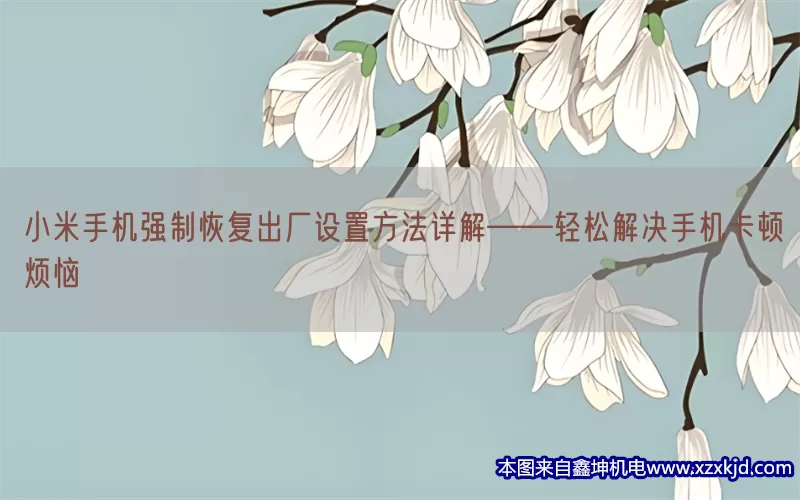 小米手机强制恢复出厂设置方法详解——轻松解决手机卡顿烦恼(pic1)