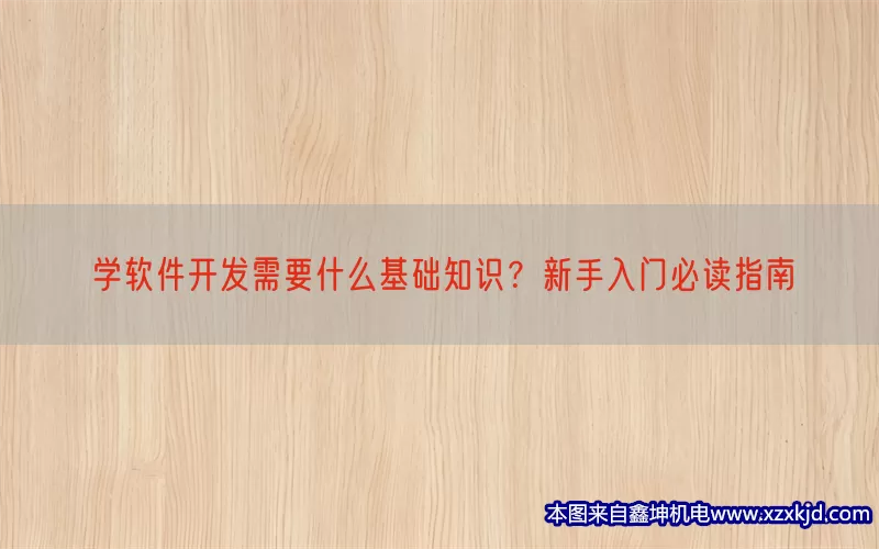 学软件开发需要什么基础知识？新手入门必读指南(pic1)