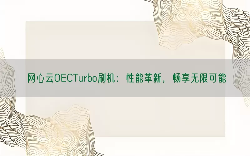 网心云OECTurbo刷机：性能革新，畅享无限可能
