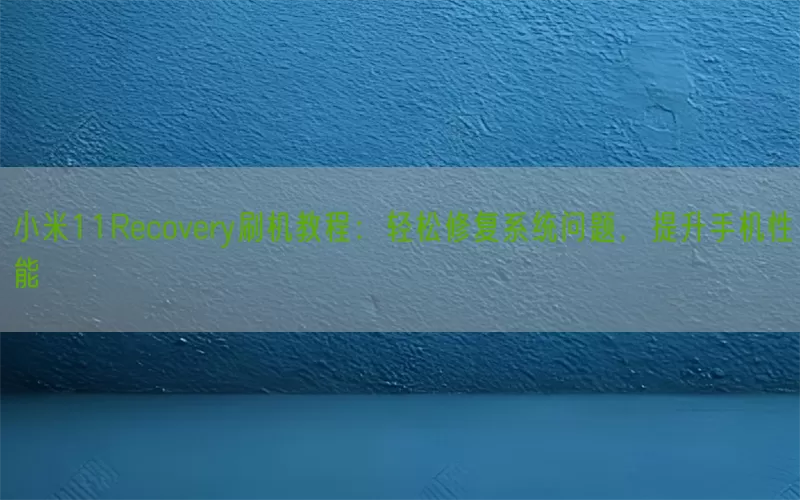 小米11Recovery刷机教程：轻松修复系统问题，提升手机性能