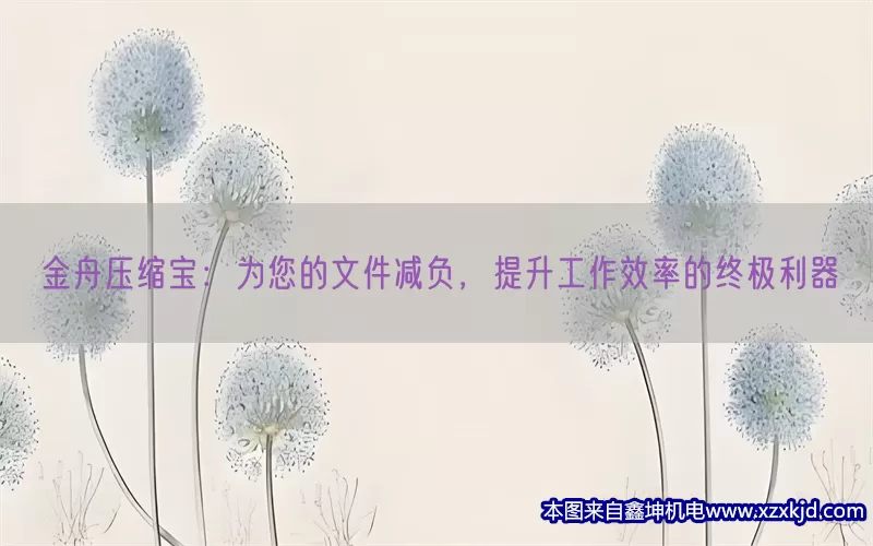 金舟压缩宝：为您的文件减负，提升工作效率的终极利器(pic1)