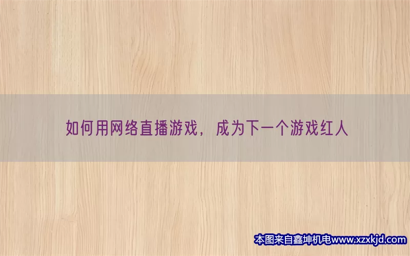 如何用网络直播游戏，成为下一个游戏红人(pic1)
