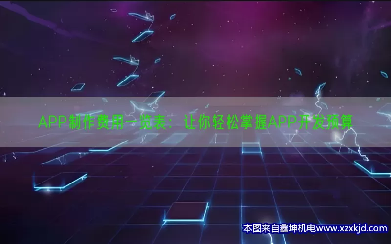 APP制作费用一览表：让你轻松掌握APP开发预算(pic1)