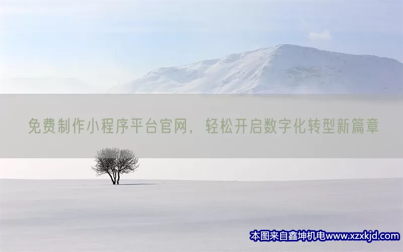 免费制作小程序平台官网，轻松开启数字化转型新篇章(pic1)