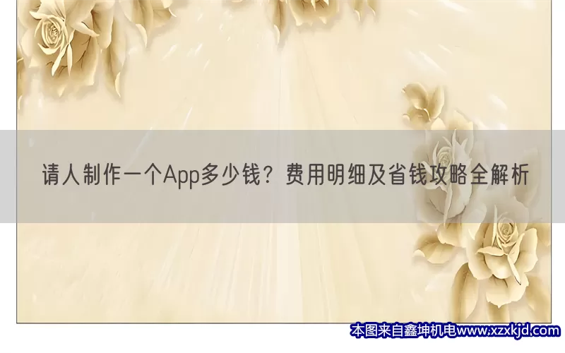 请人制作一个App多少钱？费用明细及省钱攻略全解析(pic1)