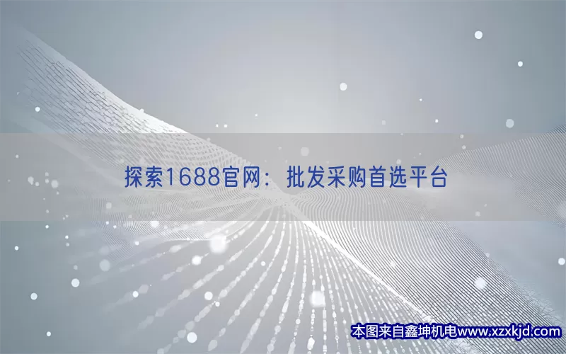 探索1688官网：批发采购首选平台(pic1)