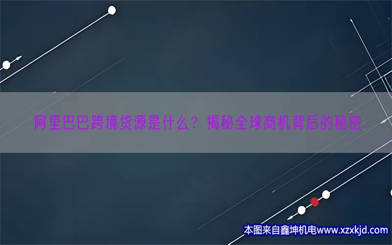 阿里巴巴跨境货源是什么？揭秘全球商机背后的秘密(pic1)