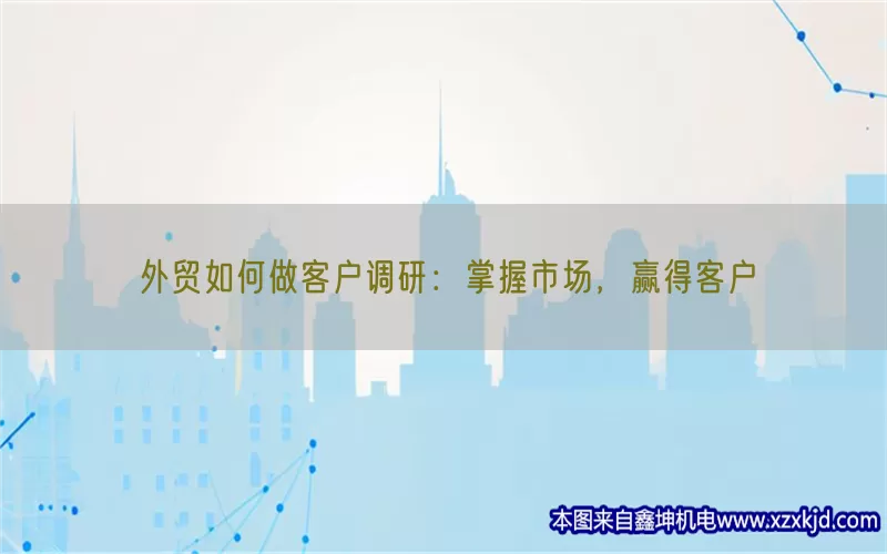 外贸如何做客户调研：掌握市场，赢得客户(pic1)