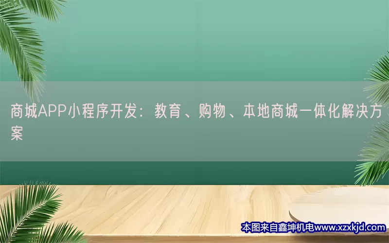 商城APP小程序开发：教育、购物、本地商城一体化解决方案(pic1)