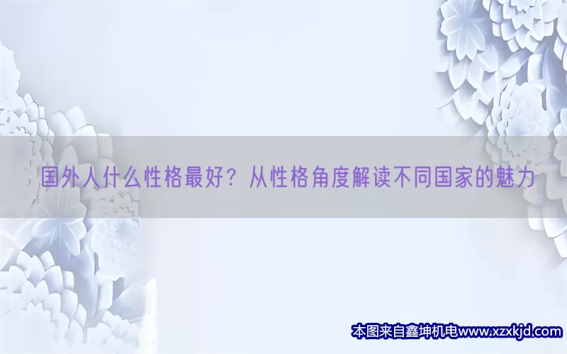 国外人什么性格最好？从性格角度解读不同国家的魅力(pic1)