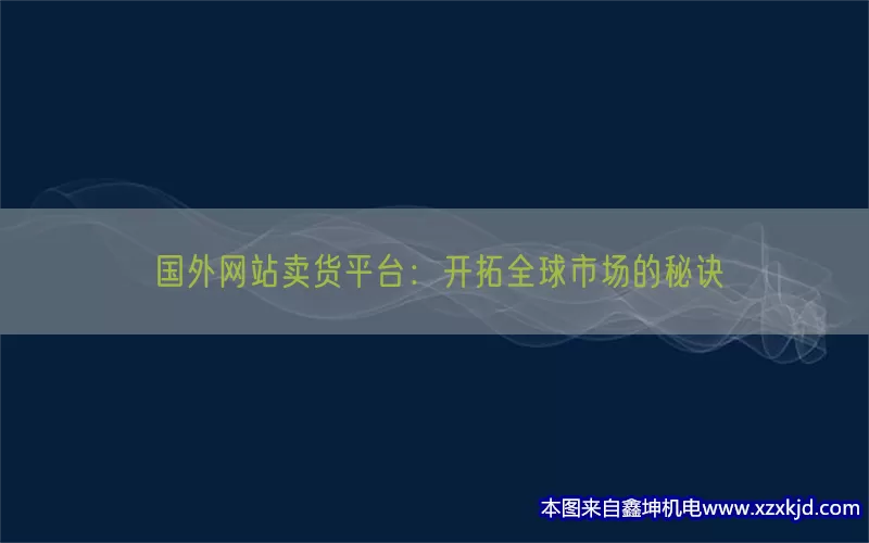 国外网站卖货平台：开拓全球市场的秘诀(pic1)
