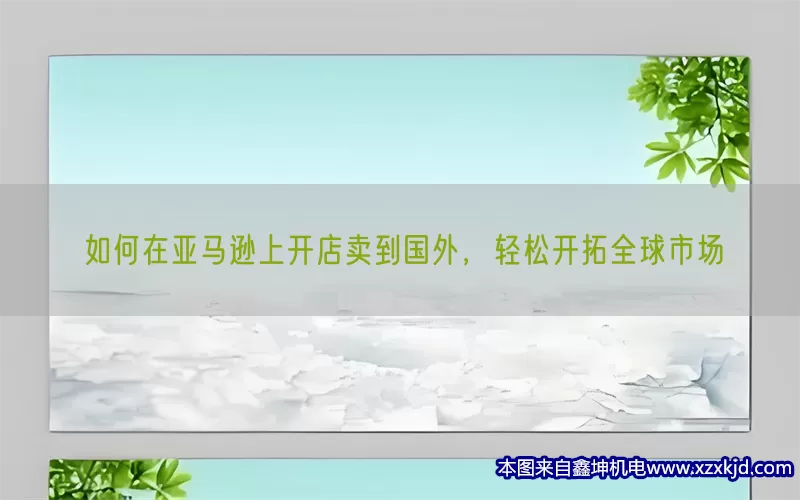 如何在亚马逊上开店卖到国外，轻松开拓全球市场(pic1)