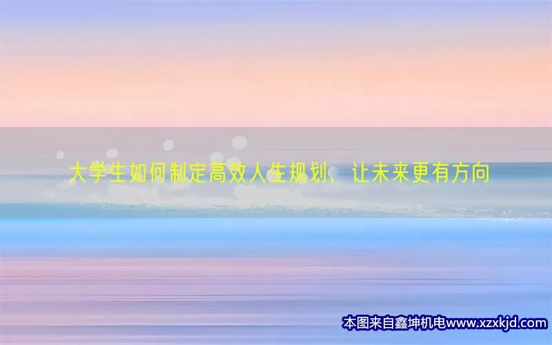 大学生如何制定高效人生规划，让未来更有方向(pic1)