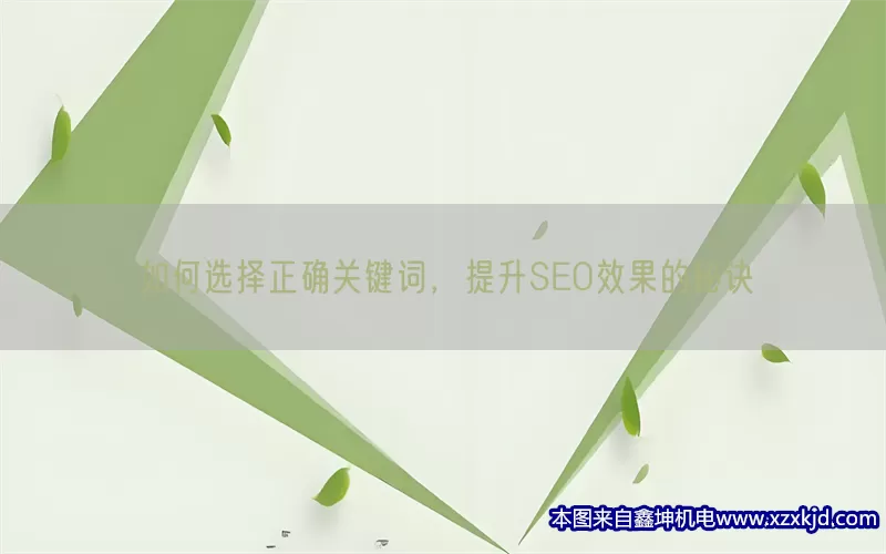 如何选择正确关键词，提升SEO效果的秘诀(pic1)