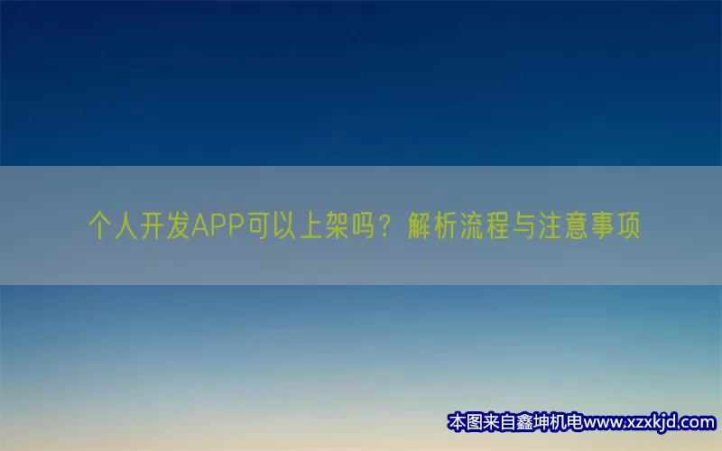 个人开发APP可以上架吗？解析流程与注意事项(pic1)