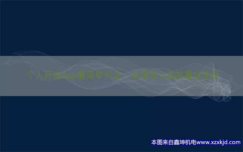 个人开发App最简单方法：从零到上线的最佳选择(pic1)