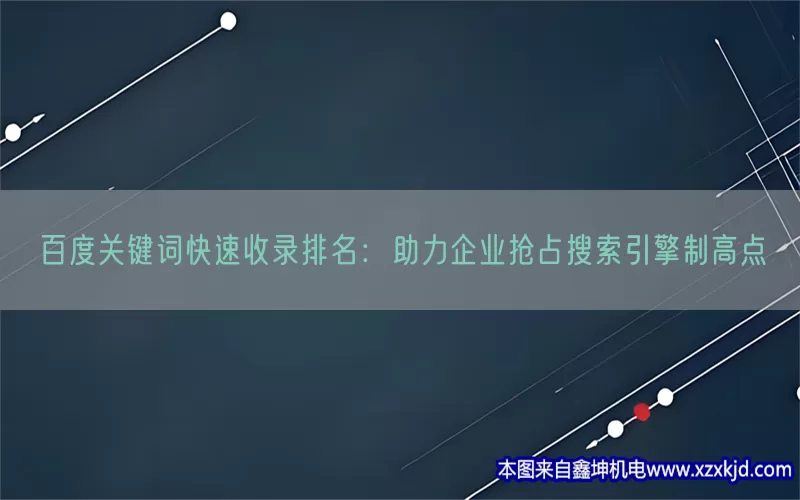 百度关键词快速收录排名：助力企业抢占搜索引擎制高点(pic1)
