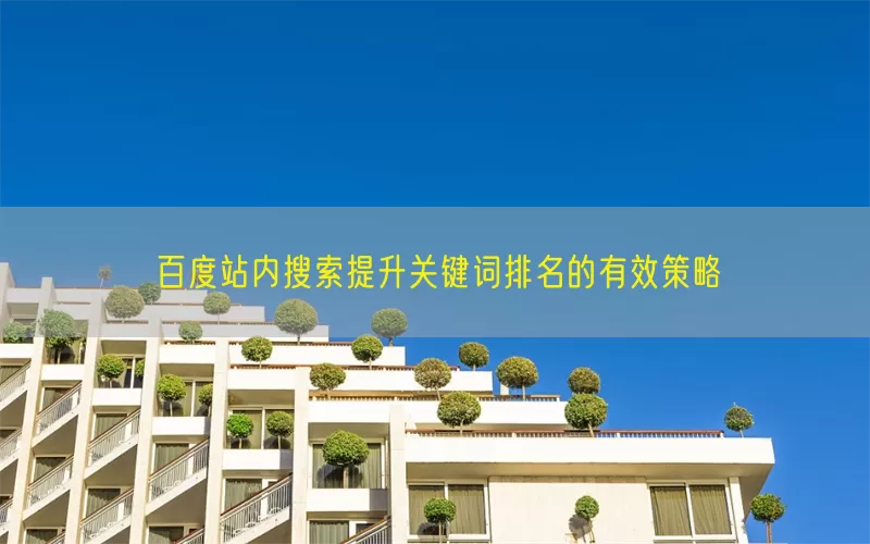 百度站内搜索提升关键词排名的有效策略