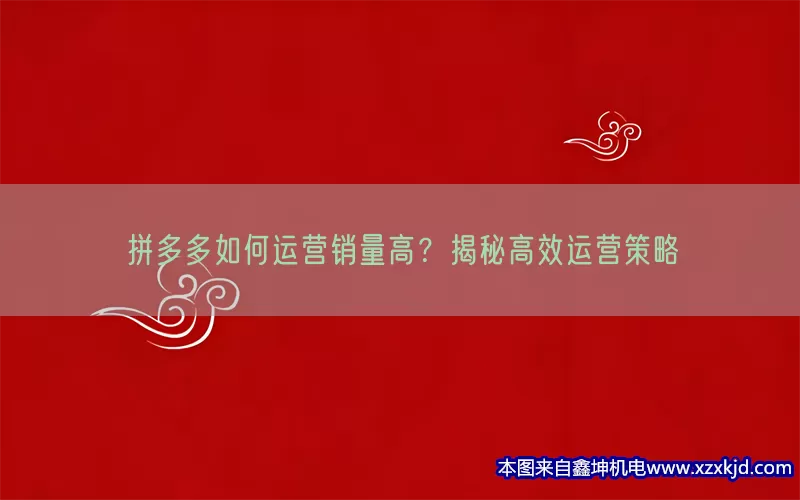拼多多如何运营销量高？揭秘高效运营策略(pic1)