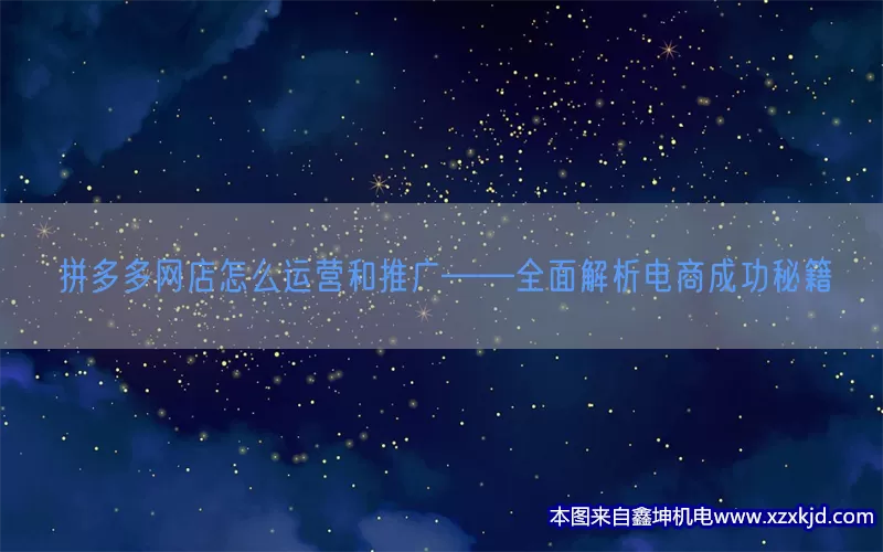 拼多多网店怎么运营和推广——全面解析电商成功秘籍(pic1)