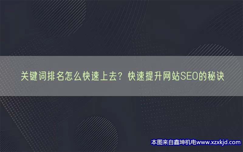 关键词排名怎么快速上去？快速提升网站SEO的秘诀(pic1)