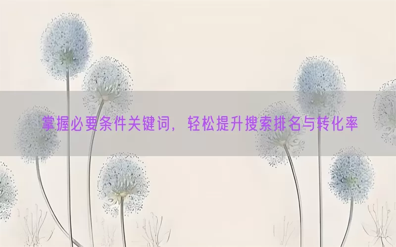 掌握必要条件关键词，轻松提升搜索排名与转化率