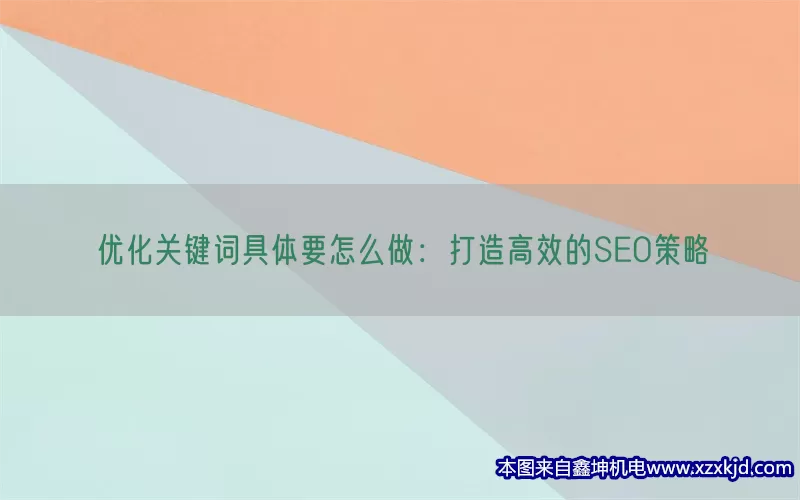 优化关键词具体要怎么做：打造高效的SEO策略(pic1)