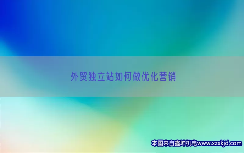 外贸独立站如何做优化营销(pic1)