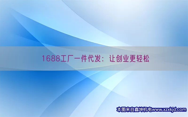 1688工厂一件代发：让创业更轻松(pic1)