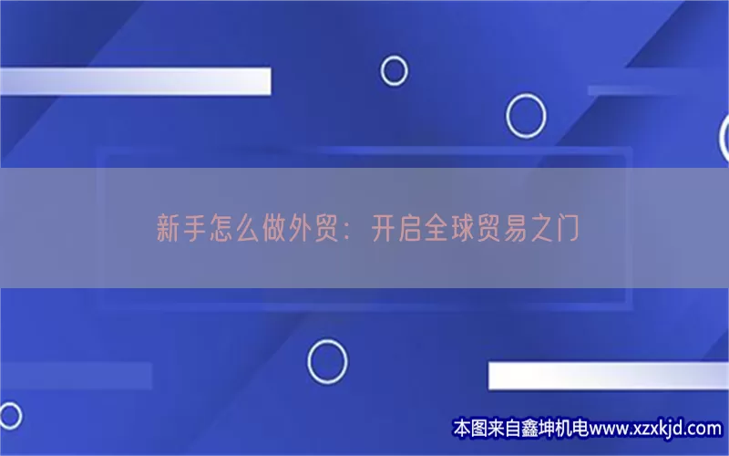 新手怎么做外贸：开启全球贸易之门(pic1)