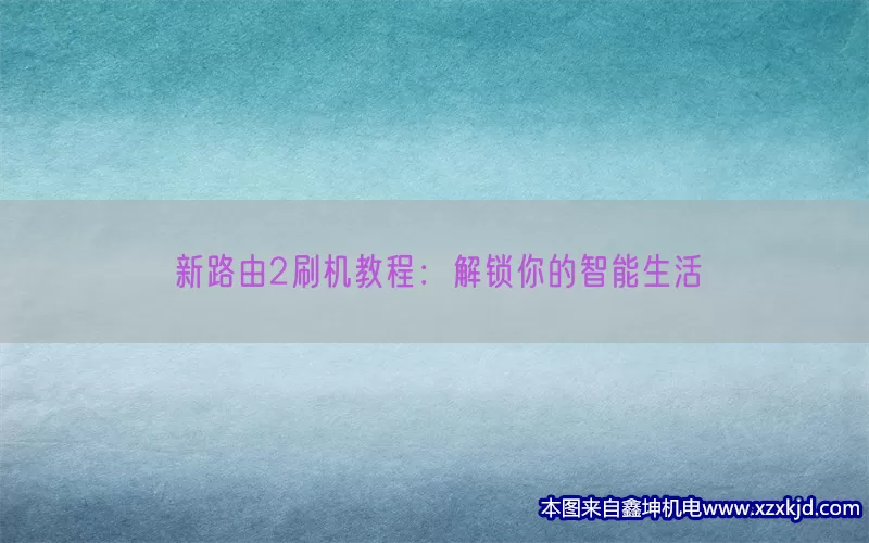 新路由2刷机教程：解锁你的智能生活(pic1)