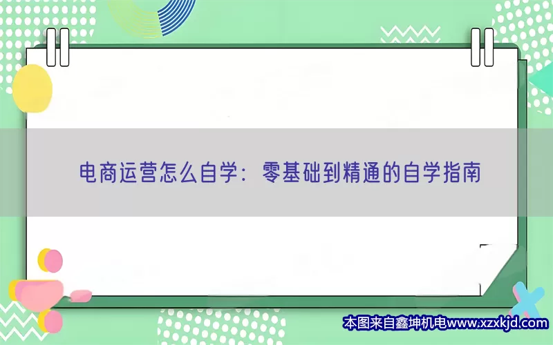 电商运营怎么自学：零基础到精通的自学指南(pic1)