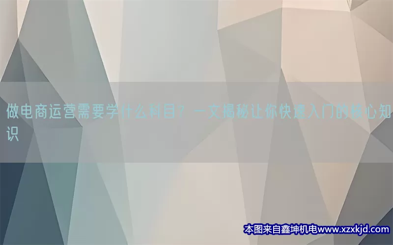 做电商运营需要学什么科目？一文揭秘让你快速入门的核心知识(pic1)