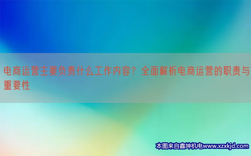 电商运营主要负责什么工作内容？全面解析电商运营的职责与重要性(pic1)