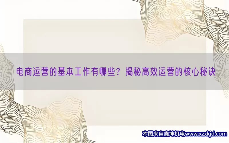 电商运营的基本工作有哪些？揭秘高效运营的核心秘诀(pic1)
