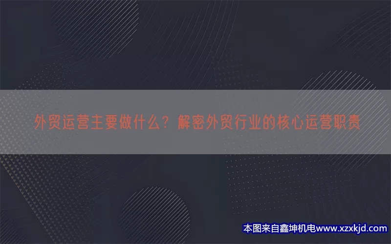 外贸运营主要做什么？解密外贸行业的核心运营职责(pic1)