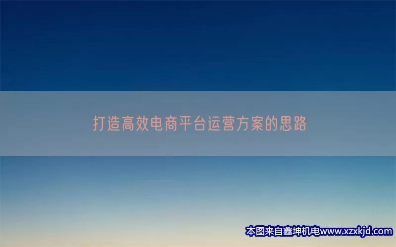 打造高效电商平台运营方案的思路(pic1)