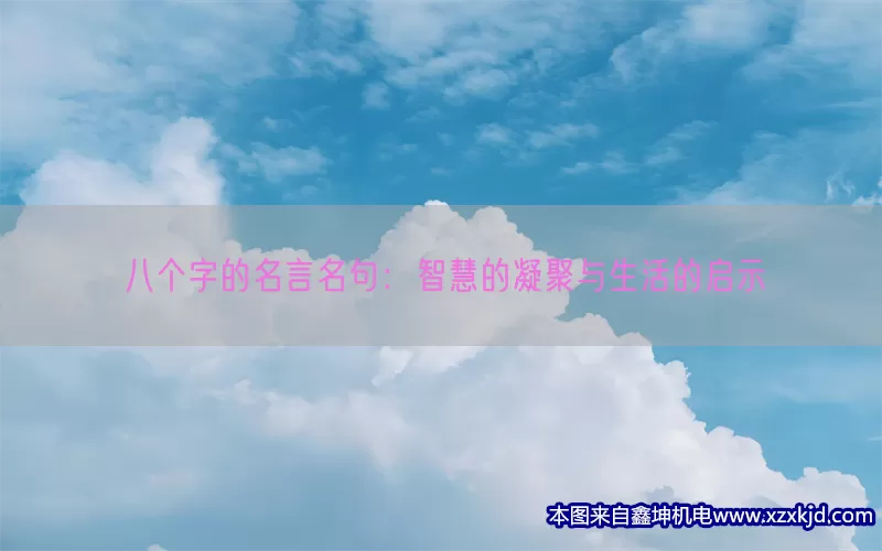 八个字的名言名句：智慧的凝聚与生活的启示(pic1)