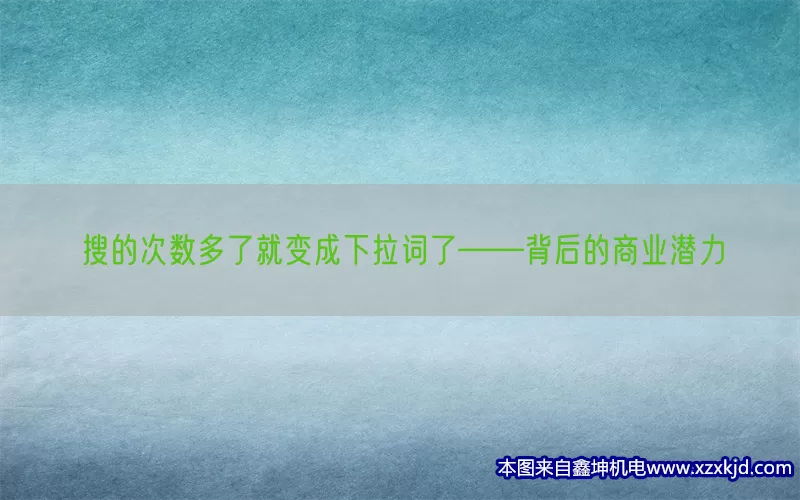 搜的次数多了就变成下拉词了——背后的商业潜力(pic1)