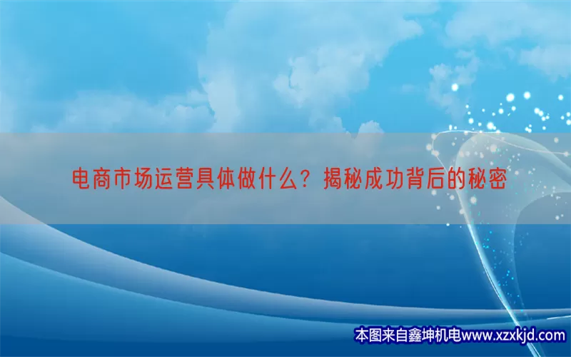 电商市场运营具体做什么？揭秘成功背后的秘密(pic1)