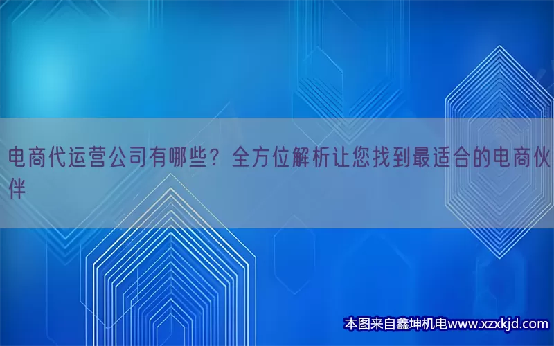 电商代运营公司有哪些？全方位解析让您找到最适合的电商伙伴(pic1)